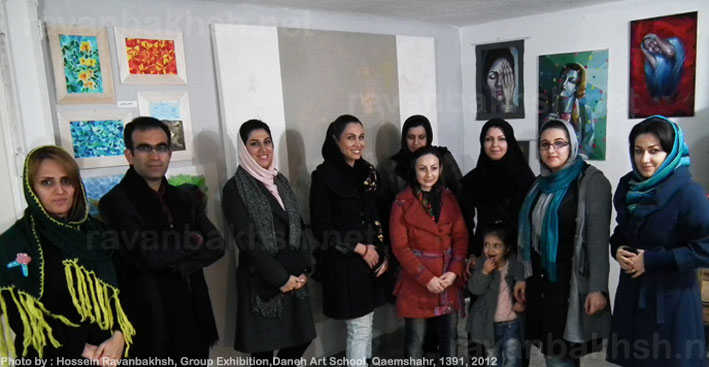 افتتاحیه نمایشگاه هنرجویان آموزشگاه های قائمشهر در آموزشگاه آزاد هنری دانه