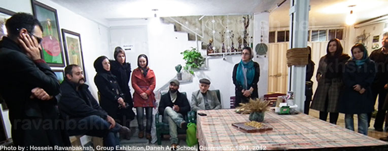 نشست افتتاحیه نمایشگاه هنرجویان آموزشگاه های قائمشهر در آموزشگاه آزاد هنری دانه