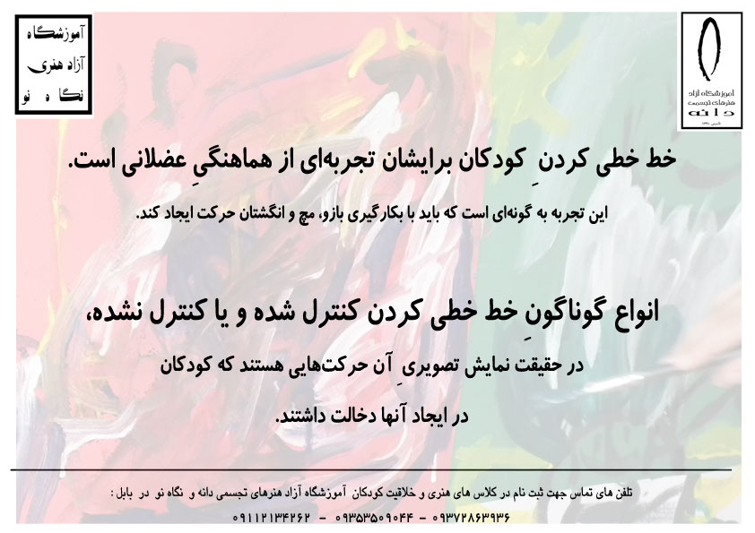 بروشورهای کارگاه خلاقیت کودکان، آموزشگاه آزاد هنرهای تجسمی دانه، بابل