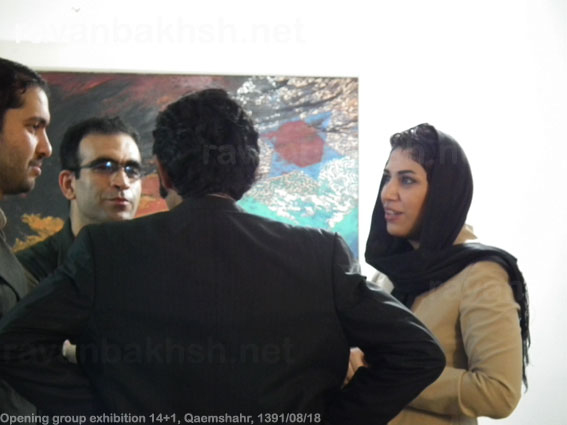 گوشه ای از نمایشگاه ۱+۱۴ در آموزشگاه آزاد هنری دانه، قائمشهر